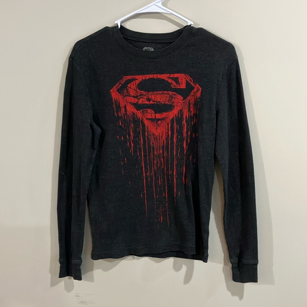 Superman thermal long sleeve shirt